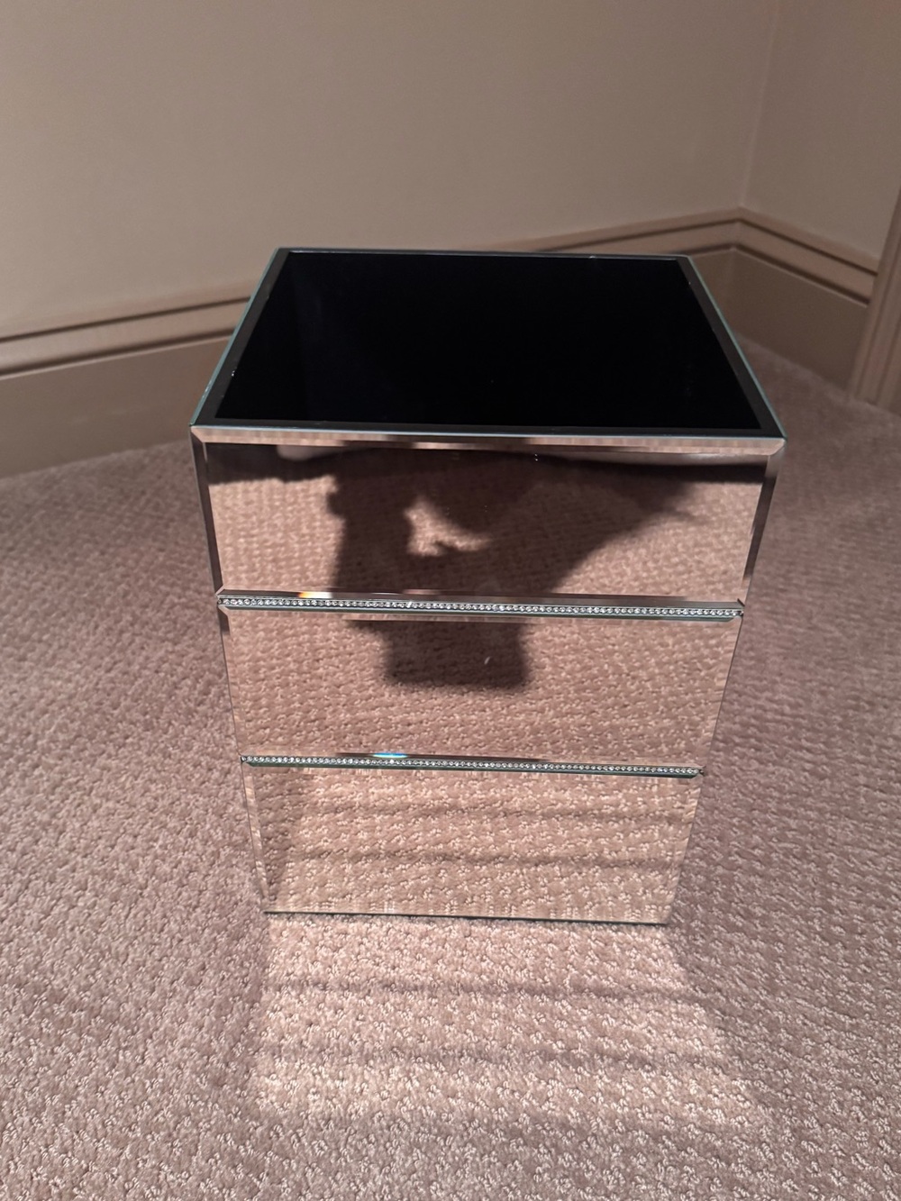 Rhinestone Trash Can